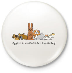 printfashion Együtt A Kisállatokért Alapítvány - Kitűző, hűtőmágnes - Fehér (13446645)