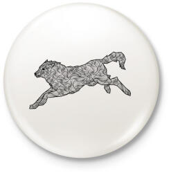 printfashion Farkas - Kitűző, hűtőmágnes - Fehér (13234901)