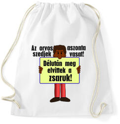 printfashion az orvos aztmondta. . . - Sportzsák, Tornazsák - Fehér (2084421)