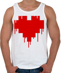 printfashion Pixel love - Férfi atléta - Fehér (1053222)