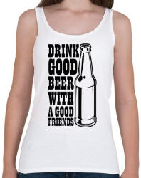 printfashion Drink Good Beer - Fekete - Női atléta - Fehér (6674127)