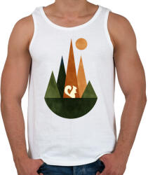 printfashion Mókus és hegyek 2 - Férfi atléta - Fehér (5236922)