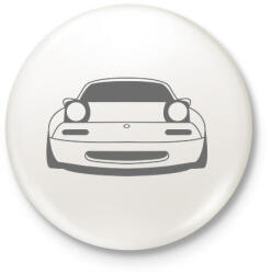 printfashion Mazda mx-5 Szürke - Kitűző, hűtőmágnes - Fehér (15773121)