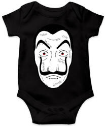 printfashion Money heist maszk nevekkel - Baba Body - Fekete (4771825)