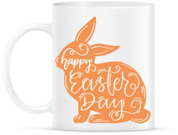 printfashion Happy Easter Day - Nyuszis minta - Bögre - Fehér (6330003)