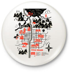 printfashion Welcome to twinpeaks - Kitűző, hűtőmágnes - Fehér (3074851)