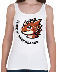 printfashion I love my baby dragon - Női atléta - Fehér (16794047)