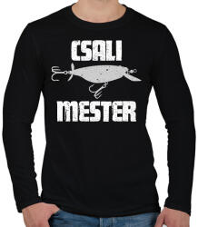 printfashion Csali mester - Férfi hosszú ujjú póló - Fekete (5963809)