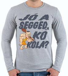 printfashion Jó a segged, kő kóla? - Férfi hosszú ujjú póló - Sport szürke (16513680)