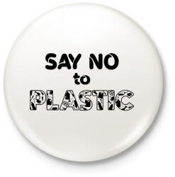 printfashion Mondj nemet - Kitűző, hűtőmágnes - Fehér (13715783)