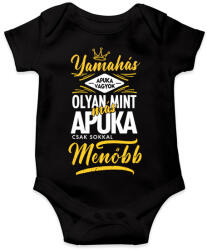 printfashion Yamahás apuka - Baba Body - Fekete (4452191)