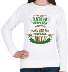 printfashion Katona anyuka - Női pulóver - Fehér (7699273)