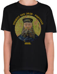 printfashion Van Gogh - Postman - Gyerek póló - Fekete (9011885)