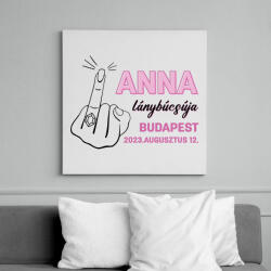 printfashion Egyedi név lámybúcsúja - fekete - Vászonkép - Fehér (13522231)