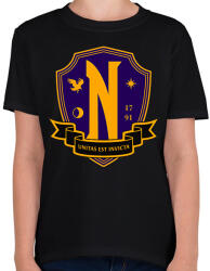 printfashion Nevermore Academy - Gyerek póló - Fekete (11448527)