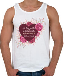 printfashion Legjobb édesanyák március - Férfi atléta - Fehér (4788885)
