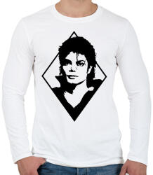 printfashion Michael Jackson - Férfi hosszú ujjú póló - Fehér (501559)