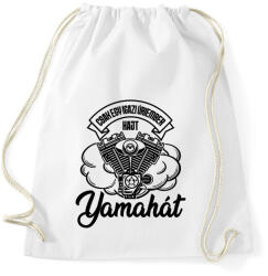 printfashion Csak egy igazi úriember hajt Yamahát - Sportzsák, Tornazsák - Fehér (4337680)