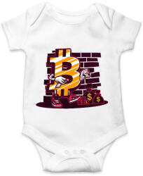 printfashion Bitcoin király - Baba Body - Fehér (4970607)