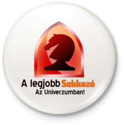 printfashion a legjobb sakkozó - Kitűző, hűtőmágnes - Fehér (3083107)