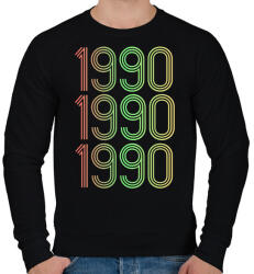 printfashion 1990 - Férfi pulóver - Fekete (4278076)