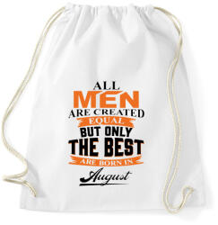 printfashion A legjobbak augusztusban születnek - Sportzsák, Tornazsák - Fehér (317644)