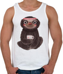 printfashion Lazy - Férfi atléta - Fehér (2421173)