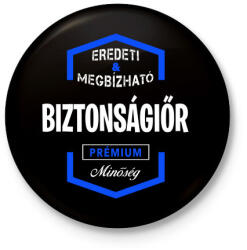printfashion Biztonságiőr prémium minőség - Kitűző, hűtőmágnes - Fekete (3097100)
