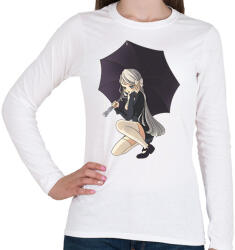 printfashion Goth anime csaj - Női hosszú ujjú póló - Fehér (11713933)