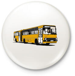 printfashion Busz - Kitűző, hűtőmágnes - Fehér (16826217)