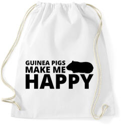 printfashion Guinea pigs make me happy - Sportzsák, Tornazsák - Fehér (13437900)