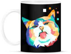 printfashion Colorfull cat - Bögre - Fekete (2539558)