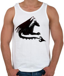 printfashion Sötét sárkány - Férfi atléta - Fehér (433548)