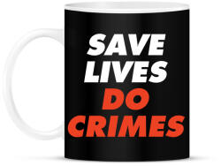 printfashion SAVE life - Bögre - Fekete (2214151)
