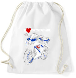 printfashion gsxr - Sportzsák, Tornazsák - Fehér (2903584)