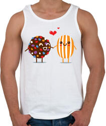 printfashion Candy Crush - Férfi atléta - Fehér (1804335)