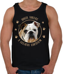 printfashion Angol buldog - Legjobb barát - Férfi atléta - Fekete (7179691)