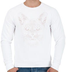 printfashion Macska - Férfi pulóver - Fehér (11810751)