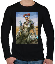 printfashion Lifeline - Apex Legends - Férfi hosszú ujjú póló - Fekete (1366608)