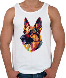 printfashion Németjuhász Portré - Férfi atléta - Fehér (16705190)