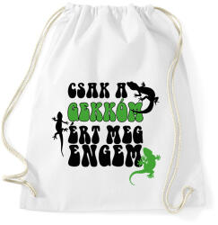 printfashion Csak a gekkóm - Sportzsák, Tornazsák - Fehér (10782774)