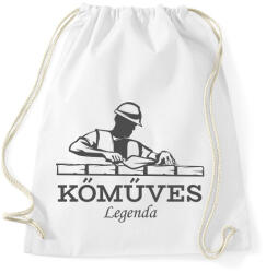 printfashion Kőműves legenda - Sportzsák, Tornazsák - Fehér (6557193)
