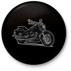printfashion Yamaha - dragstar - Kitűző, hűtőmágnes - Fekete (15564464)