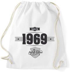 printfashion born-in-1969-(dark&lightgrey) - Sportzsák, Tornazsák - Fehér (471507)
