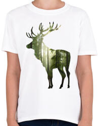 printfashion Az erdők királya - Gyerek póló - Fehér (5415078)