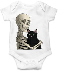 printfashion Cicás leszek amíg élek (fekete cicával) - Baba Body - Fehér (14451618)