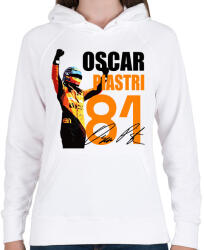 printfashion Oscar Piastri - Női kapucnis pulóver - Fehér (16312816)
