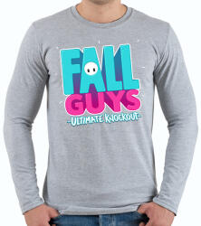 printfashion Fall Guys Logo - Férfi hosszú ujjú póló - Sport szürke (2837691)