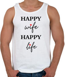 printfashion Happy Wife 2 - Férfi atléta - Fehér (14849872)