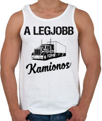printfashion Legjobb kamionos - Férfi atléta - Fehér (1007230)
